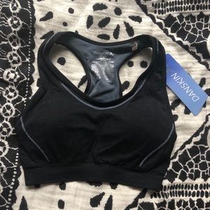 NWT Danskin Black Sports Bra Sz S